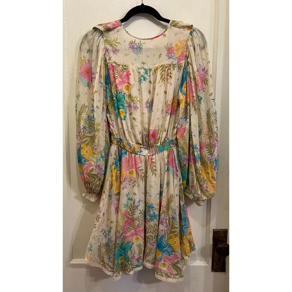 NWT SPELL & The Gypsy Floral Long Sleeve Lei Lei Mini Play Dress  Women's Sz XXS - Picture 11 of 14